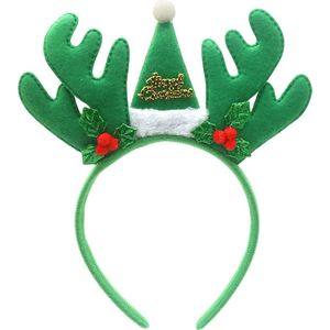 Haarband voor Kerst - Diadeem Kerstmis - Gewei Groen