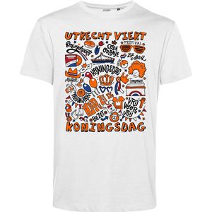 T-shirt Utrecht Oranjekoorts | Wit | maat XXXL