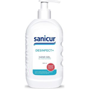 Sanicur Desinfect+ | Desinfecterende Handgel 500ml | met 80% alcohol / 80% ethanol