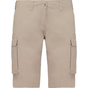 Kariban Lichte damesbermuda met diverse zakken K756 - Beige - 44 NL (46 FR)