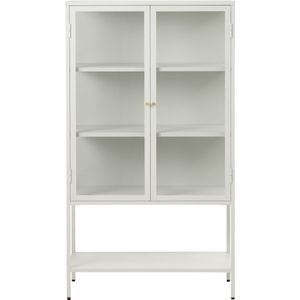 Vitrinekast Metaal Wit - 3 Planken - Gewicht 44kg - 131,8x40x88cm