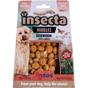 Insecta Nibbles Zijderups & Wortel Insecten Snacks Hondensnacks Silkworm & Carrot Honden Glutenvrij