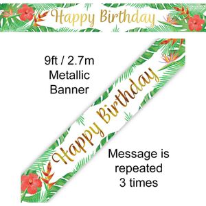 Oaktree - Banner Happy Birthday tropisch