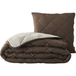 Dekbed / hoofdkussen Magic Pillow 200x200 beige / bruin