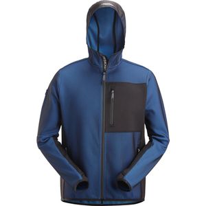 Snickers 8044 FlexiWork, Tussenlaag Hoodie met Rits - Kobaltblauw/Zwart - L