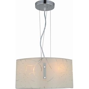 LED Hanglamp - Hangverlichting - Trion Spirilo - E27 Fitting - Rechthoek - Mat Wit - Aluminium