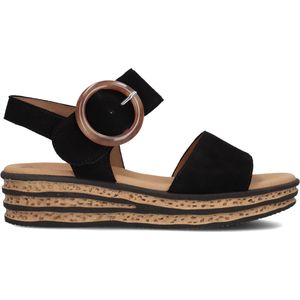 Gabor 550.2 Sandalen - Met Sleehak - Dames - Zwart - Maat 36