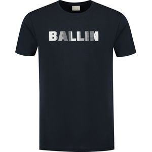Ballin Amsterdam - Heren Regular fit T-shirts Crewneck SS - Navy - Maat XL