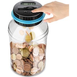 Digitale spaarpot automatisch tellen van munten met lcd-display en grote capaciteit - 18 liter - Voor kinderen en volwassenen