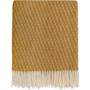 WOOOL Plaid - KUUSI (Okergeel) - 140x200cm - 100% Nieuw-Zeelandse Wol