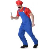 Karnival Costumes Verkleedkleding Mario Kostuum voor mannen Deluxe - S