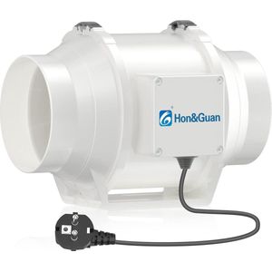 Buisventilator 125 mm | Stil Inline Kanaalventilator | Afvoerventilator voor Kantoor, Badkamer, Hydrocultuur