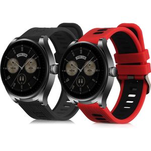 kwmobile Horlogebandjes 2x - Huawei Watch Buds/GT3 SE - Zwart/Grijs/Rood