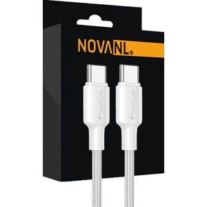 NOVANL USB C naar USB C Kabel - Wit - 0.5M - 60W
