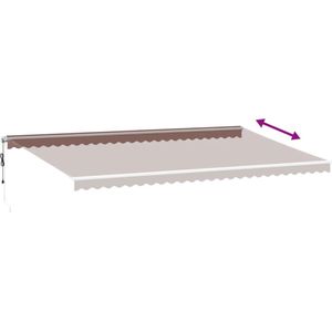 vidaXL - Luifel - automatisch - uittrekbaar - 600x350 - cm - bruin