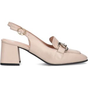 Manfield - Dames - Witte leren slingback pumps - Maat 37