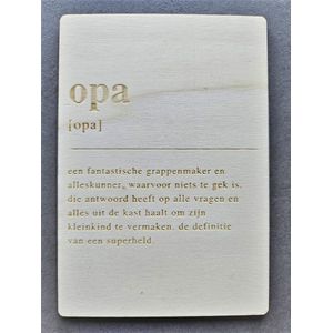 Houten Bedankje Opa | Cadeau kaart | Bedankkaart Opa | Mikki Joan
