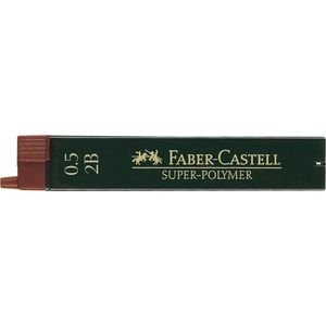 Faber-Castell potloodstiftjes - Super-Polymer - 0,5mm - 2B - 12 stuks - FC-120502