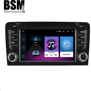 Audi A3 Android 12 AppleCarplay/AndroidAuto  2=32GBNavigatiesysteem Bluetooth/WiFi/ 7 inch Met Camera