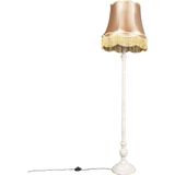 QAZQA Classico - Retro Vloerlamp | Staande Lamp met kap - 1 lichts - H 1750 mm - Geel - Woonkamer | Slaapkamer | Keuken