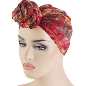 Hoofddeksel – Tulband – Rood – Muts – Hoofddoek  – Hoofdband – Hijab – Headwrap – Slaapmuts – Slaap cap – Haarband – Haarverzorging