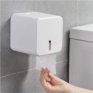 Wandgemonteerde toiletrolhouder - waterdicht en stofdicht - 1 stuk - wit