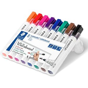 STAEDTLER Lumocolor whiteboard marker ronde punt - box 8 st