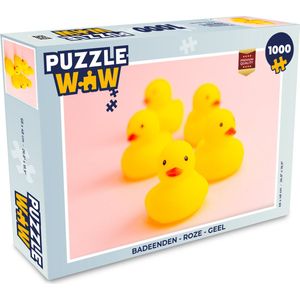 Puzzel Badeenden - Roze - Geel - Legpuzzel - Puzzel 1000 stukjes volwassenen