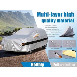 Autoafdekking, afdekzeil, waterdicht, weerbestendig, stofdicht, krasbestendig, uv-bescherming, autohoes, 4.5 x 1.8 x 1.5 metres