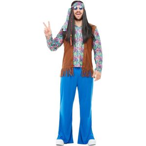 FUNIDELIA Hippie Kostuum voor mannen - Maat: M - Meerkleurig