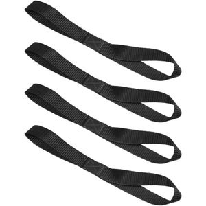Fiets-spanbanden - Automatische spanbanden voor fietsen, motoren en transport - Robuuste platte stretchbanden - Set van 4 stuks (zwart)