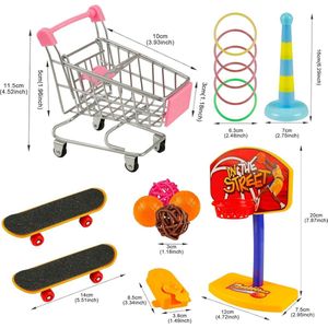 Papegaai speelgoed, parrot intelligence speelgoed, mini shopping trolley skateboard trainingsringen grappig vogelspeelgoed voor parkieten