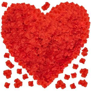 Rozenblaadjes Rood 100 stuks- Valentijn - Romantische Versiering - Huwelijk - Verloving - Verlovingsfeest - Decoratie - Liefde - Huwelijksaanzoek - kunstBlad - Trouwen