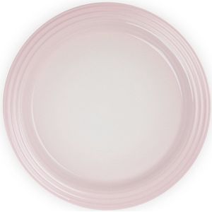 Le Creuset 4 aardewerken dinerborden Shell Pink 27cm
