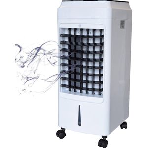 Aircooler, luchtkoeler - 4 liter - met afstandsbediening - ideaal voor op de slaapkamer + 2 ijspacks - verkoeling, airco