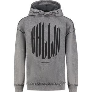 Ballin Amsterdam - Jongens Oversized fit Sweaters Hoodie LS - Antra - Maat 12