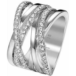 Joop Women's Ring Stainless Steel Silver Zirconia Blurred JPRG00005A1 - GR18