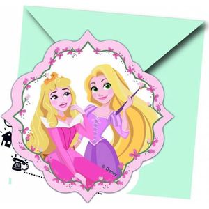 PROCOS - 6 Disney Princesses uitnodigingen en enveloppen - Decoratie > Kaarten