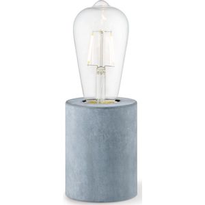 Home Sweet Home - Industriële tafellamp Dry Rond - Beton - 7.5/7.5/10cm - bedlampje - geschikt voor E27 LED lichtbron - gemaakt van Metaal