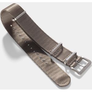 B&S Nylon Horlogeband Luxury - Deluxe Nato Taupe Grijs - 20mm