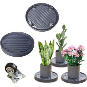 Bloempot dienblad rolbak met capaciteit 81 kg diameter - 31 cm voor binnen en buiten plantenstandaard met wielen