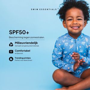 Swim Essentials | Meerkleurig Zeedieren UV Zwempak Jongens - Maat 62/68