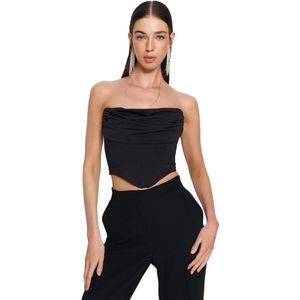 Trendyol Ecru Beugel Gedetailleerde Gebreide Satijnen Bustier Tprss23Bs00006