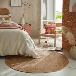 Flycarpets Rond Jute Vloerkleed - Capri - Jute - Naturel - 180x180 cm