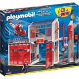 PLAYMOBIL City Action Grote brandweerkazerne met helicopter - 9462