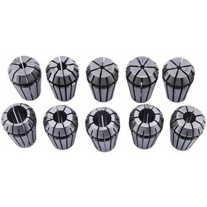 ER16 Spantang Set - 10 Stuks | Veer Spantang Set voor CNC Werkhouder | Graveer- en Frees Draaibank | 1-10 mm | Machine Draadsnijgereedschap