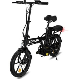 KOOLUX Elektrische Fiets BK5S - 16*3.0 Inch Fat Tire City Commuter EBike met Afneembare 36V 10.4Ah Lithium Batterij - Opvouwbaar E-Bike met 250W Motor