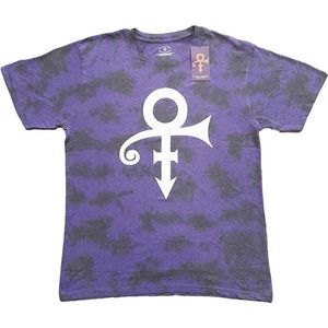 Prince - White Symbol Heren T-shirt - XL - Paars/Zwart