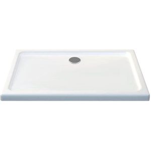 Acryl Douchebak Rechthoek 90 x 75 x 5 cm - Laag Model - Versterkt met Glasvezel - Afvoergat Ø 90 mm