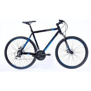 In And OutdoorMatch Herenfiets met 21 versnellingen - Racefiets - Stadsfiets 28 inch - Framemaat 45cm - Zwart/blauw